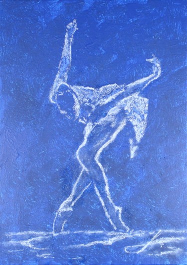 Malarstwo zatytułowany „Danse sous la lune…” autorstwa André Ayala, Oryginalna praca, Olej