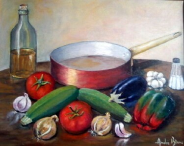 Painting titled "Ratatouille" by Andre Blanc, Original Artwork, Oil