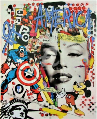Collages intitulée "OF AMERICA" par Andre Bordet (Kimo), Œuvre d'art originale, Collages