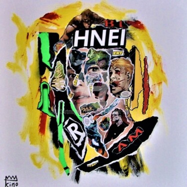 Collages getiteld "HNEI" door Andre Bordet (Kimo), Origineel Kunstwerk, Acryl