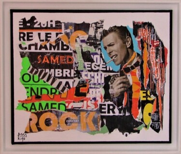 Collagen mit dem Titel "ROCK" von Andre Bordet (Kimo), Original-Kunstwerk, Collagen