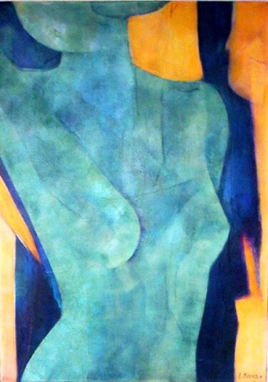 Peinture intitulée "diagonale 2" par Andre Bourdin, Œuvre d'art originale