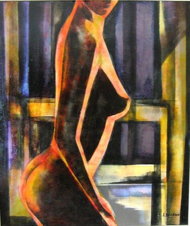 Peinture intitulée "présence" par Andre Bourdin, Œuvre d'art originale