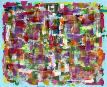 ''Colors on Blue'' Peinture intitulée "''Colors on Blue''" par Andre Bräuer, Œuvre d'art originale, Acrylique