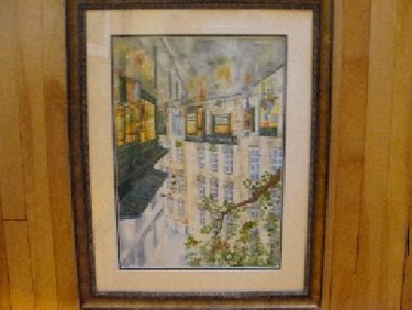 Peinture intitulée "Paris, rue de la Bû…" par André Buist, Œuvre d'art originale