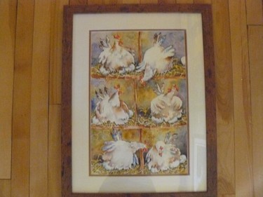 Peinture intitulée "Poulailleries" par André Buist, Œuvre d'art originale