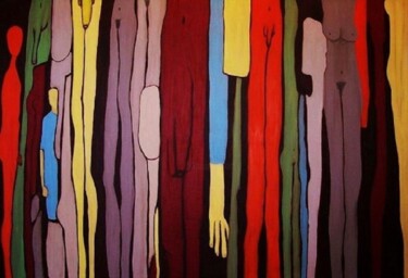 Peinture intitulée "Vices cachés" par André Caparros, Œuvre d'art originale, Acrylique