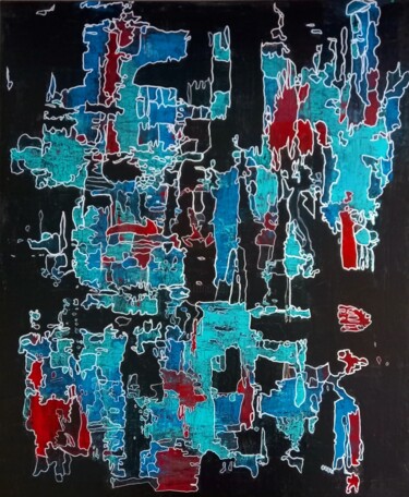 Painting titled "FRAGMENTATION" by André Caparros, Original Artwork, Acrylic