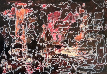 Painting titled "FRAGMENTATION 1" by André Caparros, Original Artwork, Acrylic
