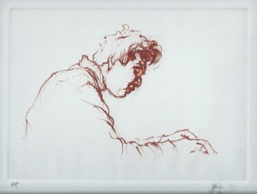 Impressões e gravuras intitulada "Pianiste" por André Colpin, Obras de arte originais, Água forte
