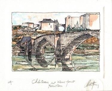 Printmaking titled "Bouillon - Château…" by André Colpin, Original Artwork, Etching