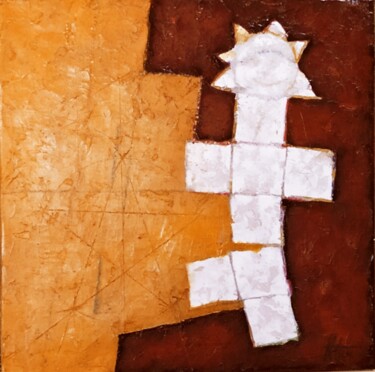 Painting titled "Echelle de Jacob" by André Colpin, Original Artwork, Oil Mounted on Wood Panel