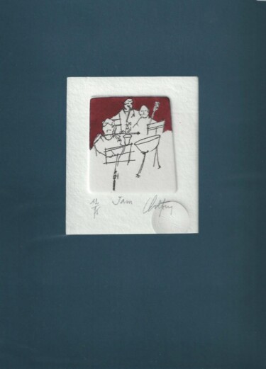 Gravures & estampes intitulée "Jam" par André Colpin, Œuvre d'art originale, Eau-forte