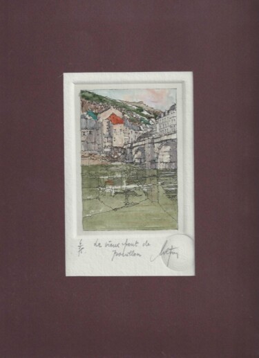Отпечатки и Гравюры под названием "Bouillon - Le vieux…" - André Colpin, Подлинное произведение искусства, Травление