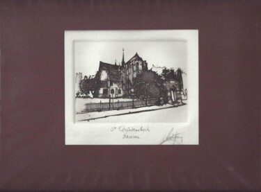 Printmaking titled "Leuven - St Quinten…" by André Colpin, Original Artwork, Etching