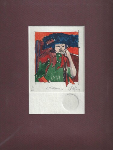 Gravures & estampes intitulée "Le talisman" par André Colpin, Œuvre d'art originale, Eau-forte