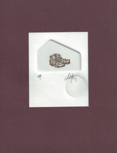 Gravures & estampes intitulée "Godillots" par André Colpin, Œuvre d'art originale, Eau-forte