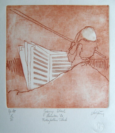 Gravures & estampes intitulée "Garry Steel - Rocke…" par André Colpin, Œuvre d'art originale, Eau-forte
