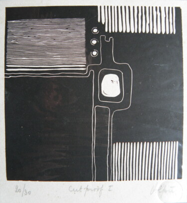 Printmaking titled "Cut proof I" by André Colpin, Original Artwork, Linocuts