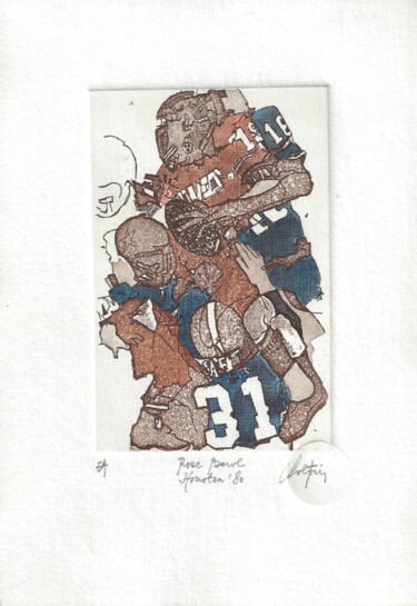 Prenten & gravures getiteld "Rose Bowl Houston a…" door André Colpin, Origineel Kunstwerk, Ets