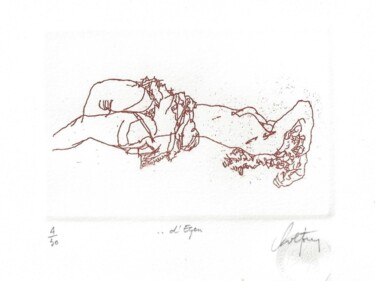 「... d'Egon」というタイトルの製版 André Colpinによって, オリジナルのアートワーク, エッチング