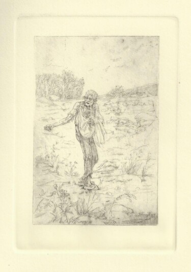 Gravures & estampes intitulée ""Le Semeur de parab…" par André Colpin, Œuvre d'art originale, Eau-forte