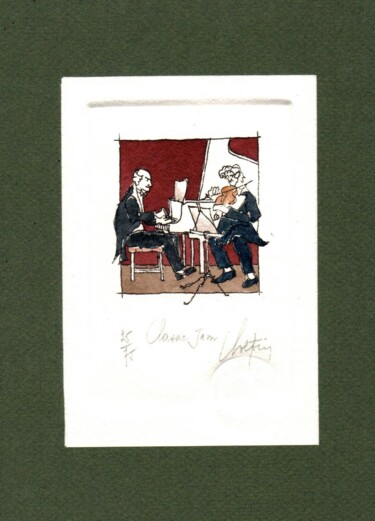 Gravures & estampes intitulée "Classic Jam" par André Colpin, Œuvre d'art originale, Eau-forte