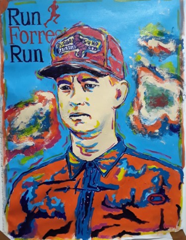 Malerei mit dem Titel "Run forrest" von Andre Vasconcellos Fuganti, Original-Kunstwerk, Acryl