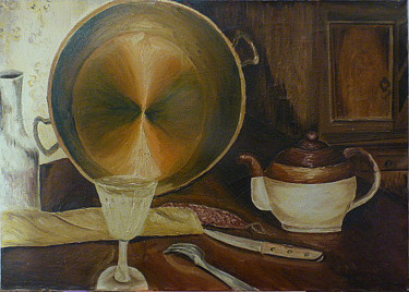 Malerei mit dem Titel "le chaudron" von André Goinaud, Original-Kunstwerk, Öl