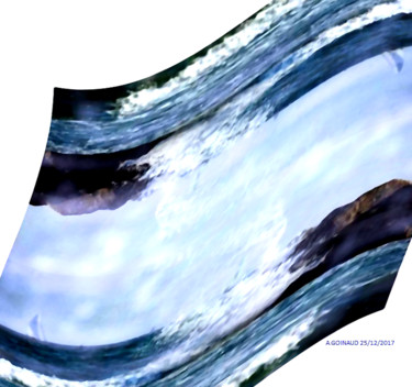 Dessin intitulée "ocean-arts-numeriqu…" par André Goinaud, Œuvre d'art originale