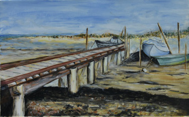 Painting titled "Cap ferret" by André Goinaud, Original Artwork, Oil