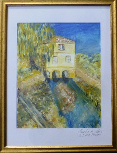 Painting titled "Moulin de Noes" by André Goinaud, Original Artwork, Acrylic