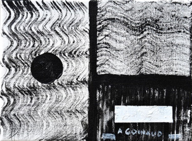 Картина под названием "noir et blanc" - André Goinaud, Подлинное произведение искусства, Масло Установлен на Деревянная рама…