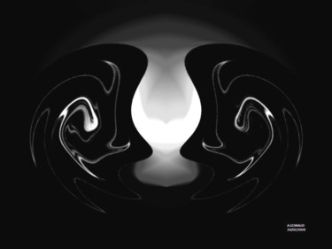 Digitale Kunst mit dem Titel "noir et blanc 02" von André Goinaud, Original-Kunstwerk, 2D digitale Arbeit
