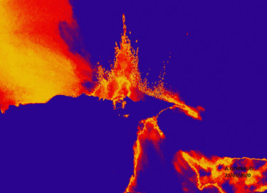 Arte digital titulada "volcan" por André Goinaud, Obra de arte original, Trabajo Digital 2D