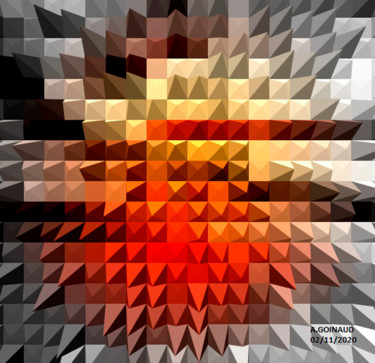 Arts numériques intitulée "Pyramides de couleu…" par André Goinaud, Œuvre d'art originale, Travail numérique 2D