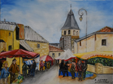 Painting titled "Sorges et Ligneux" by André Goinaud, Original Artwork, Oil