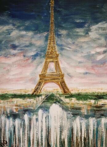 Peinture intitulée "Paris" par André Gueydon, Œuvre d'art originale, Huile