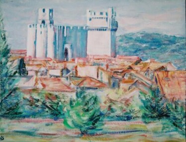 Painting titled "le castel de saint…" by André Gueydon, Original Artwork, Oil