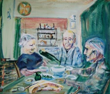 Картина под названием "la soupe à l'huile…" - André Gueydon, Подлинное произведение искусства, Масло