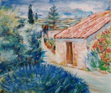 Painting titled "provence  petit che…" by André Gueydon, Original Artwork, Oil