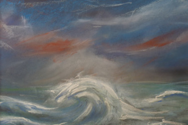 Peinture intitulée "furie en mer" par Trezal, Œuvre d'art originale