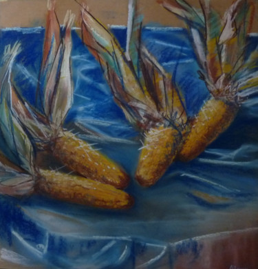 Peinture intitulée "Epis de maïs" par Trezal, Œuvre d'art originale