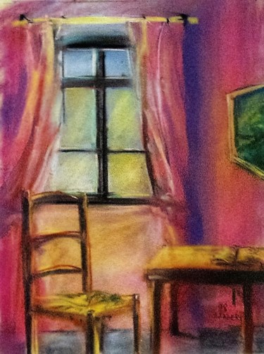 Peinture intitulée "La chambre ( sur un…" par Trezal, Œuvre d'art originale, Pastel