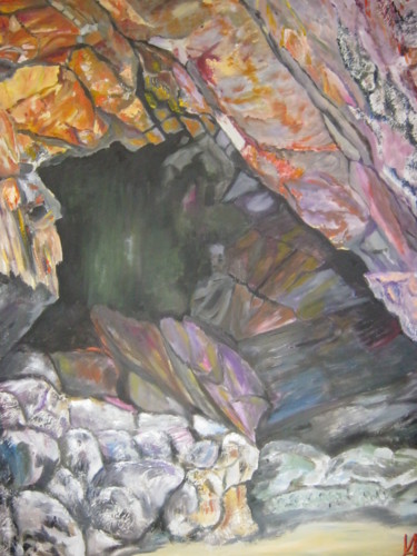 Malerei mit dem Titel "petite-grotte-au-to…" von André Le Nen, Original-Kunstwerk, Öl