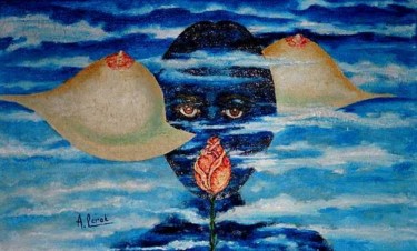 Peinture intitulée "Fleur de femme." par André Lerot, Œuvre d'art originale