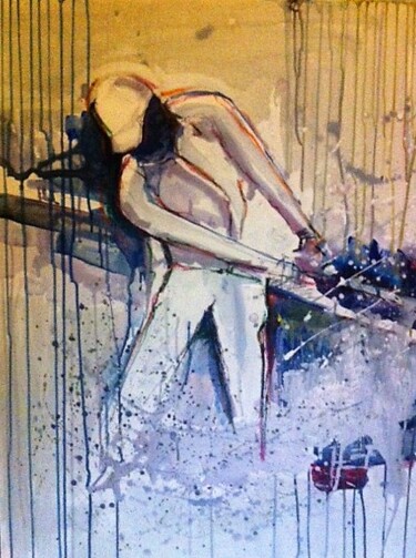 Malerei mit dem Titel "bunker-salida" von Andre Marc Serrano, Original-Kunstwerk, Acryl