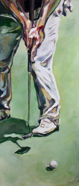 Painting titled "putter-affiche" by Andre Marc Serrano, Original Artwork, Acrylic