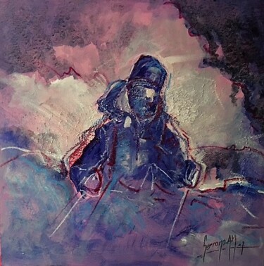 Картина под названием "blue-poudre" - Andre Marc Serrano, Подлинное произведение искусства, Акрил