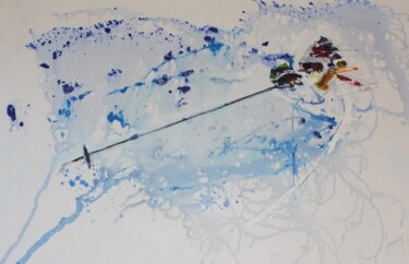 Peinture intitulée "immerssion poudreuse" par Andre Marc Serrano, Œuvre d'art originale, Acrylique